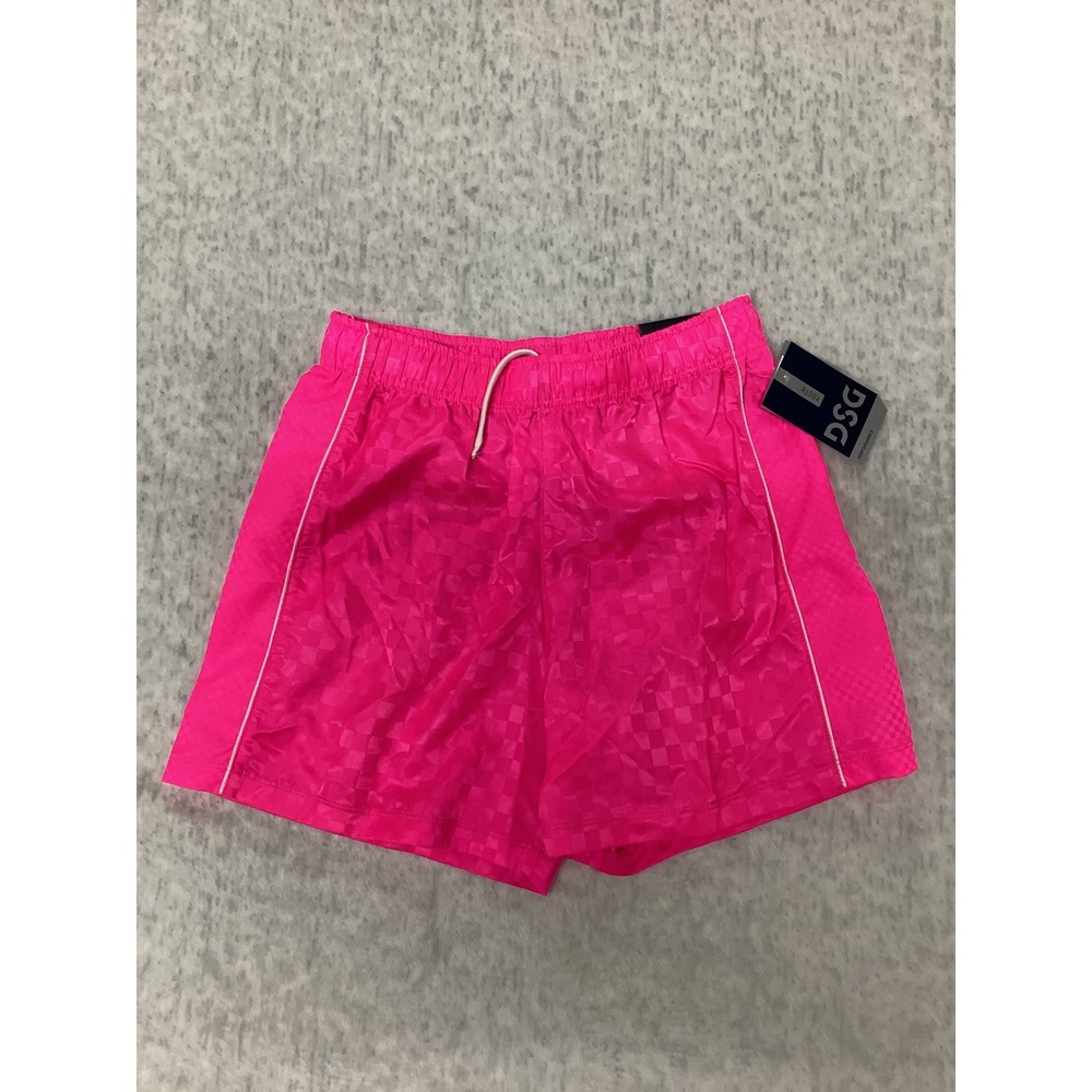 DSG gIRLs Youth Medium 10-12 Woven Soccer Shorts Knockout Pink Checkerboard DA81